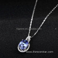 Beautiful Sapphie Jewelry Pendant Gold Jewelry Necklace